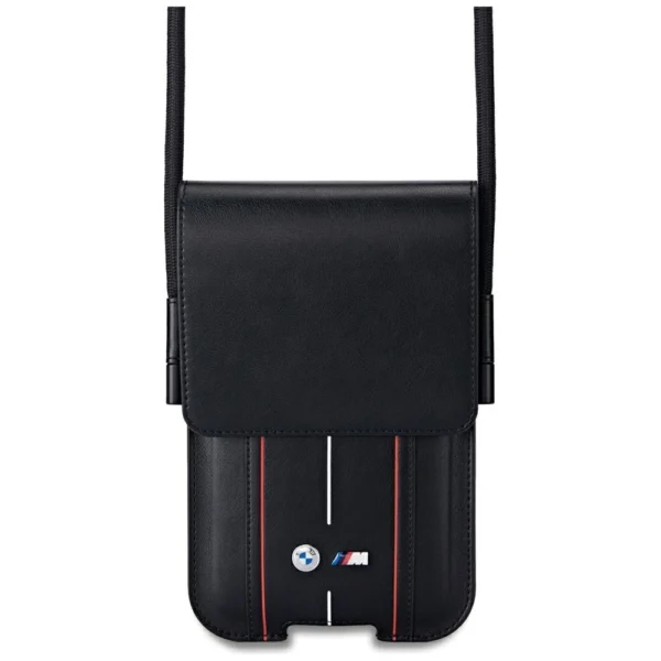 BMW Phone Pouch Red Stripes Phone Bag - Blackeng
