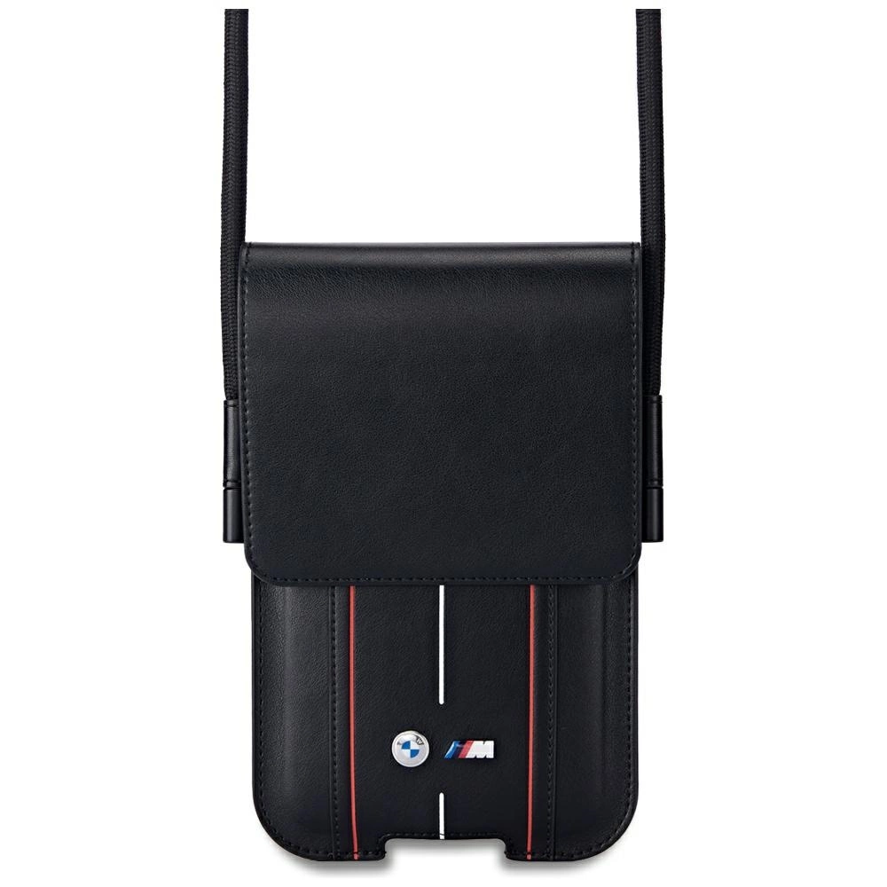 BMW Phone Pouch Red Stripes Phone Bag - Blackeng