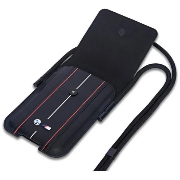BMW Phone Pouch Red Stripes Phone Bag - Blackeng