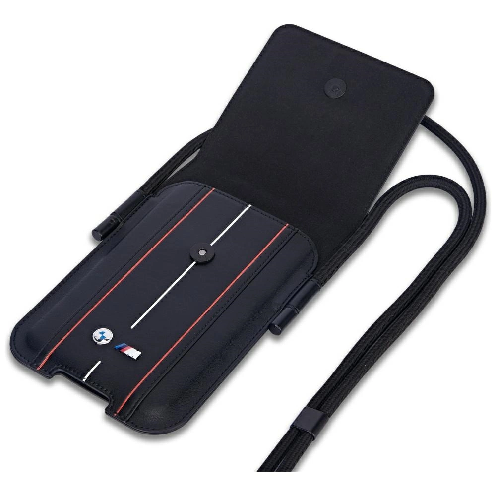 BMW Phone Pouch Red Stripes Phone Bag - Blackeng