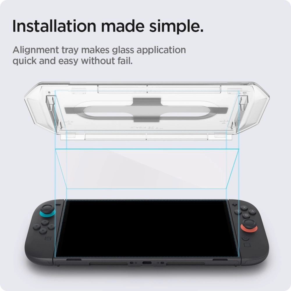 Tempered Glass Spigen Glas.TR EZ Fit 2-pack for Nintendo Switch 2eng