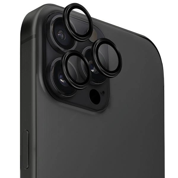 Uniq Optix Aluminum Camera Lens Protector iPhone 16 Pro / 16 Pro Max with Applicator - Blackeng