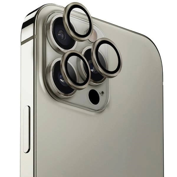 Uniq Optix Aluminum Camera Lens Protector iPhone 16 Pro / 16 Pro Max with applicator - titaniumeng