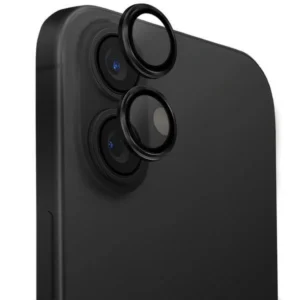 Uniq Optix Aluminum Camera Lens Protector iPhone 16 / 16 Plus with applicator - blackeng