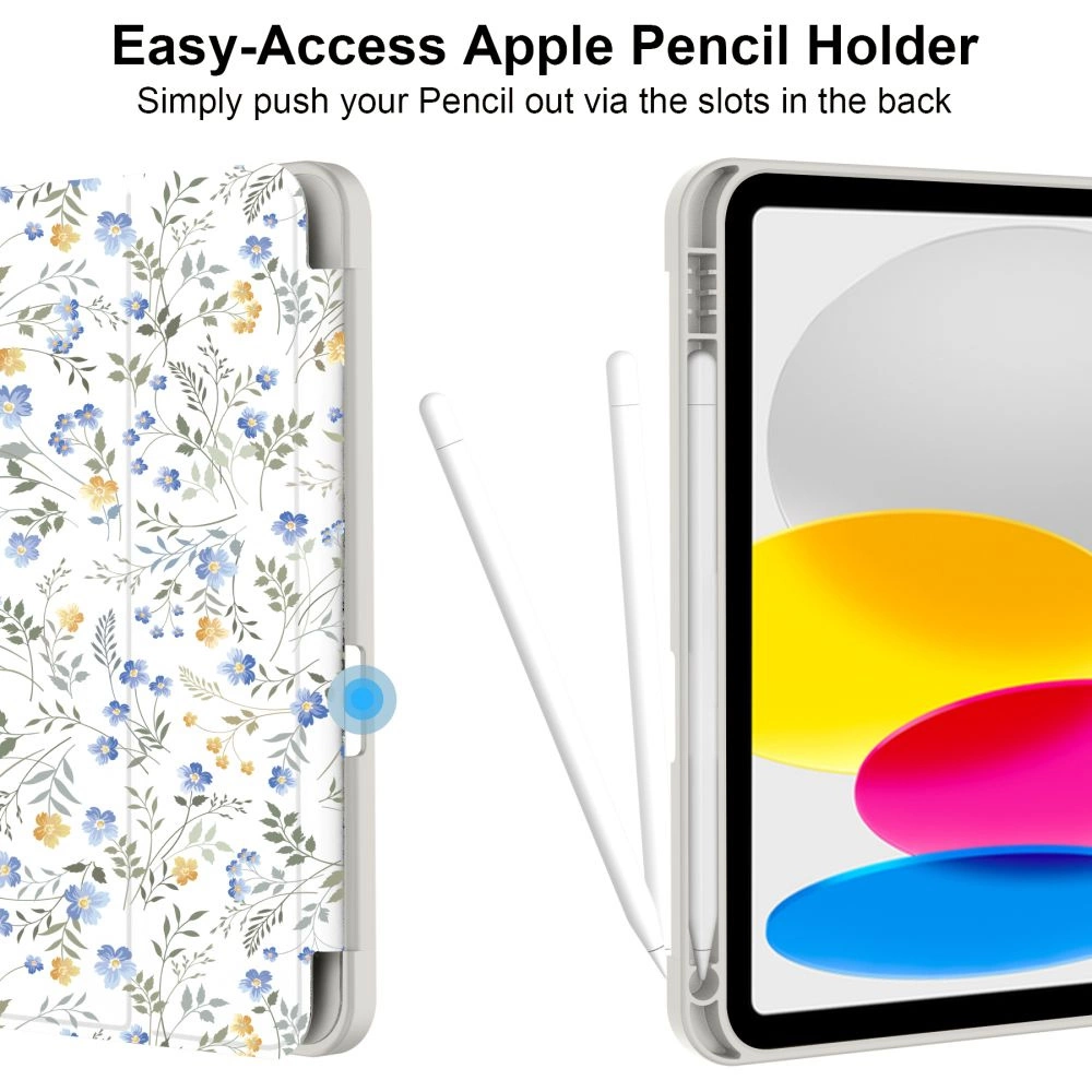 Tech-Protect SC Pen Case for iPad 10.9" 2022 (10th gen.) / 11" 2025 (11th gen.) - Daisies with Leaveseng