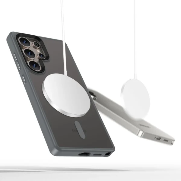 Tech-Protect MagMat MagSafe Case for Samsung Galaxy S25 Ultra - Clear Grayeng