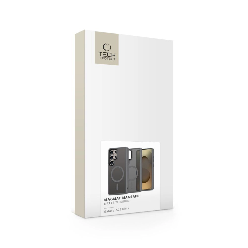 Tech-Protect MagMat MagSafe Case for Samsung Galaxy S25 Ultra - Clear Grayeng