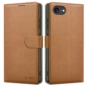 Tech-Protect Wallet Case for iPhone 16e - Browneng