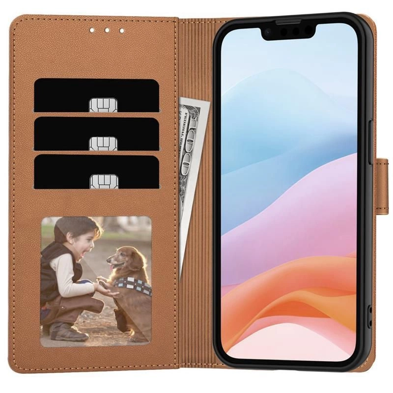 Tech-Protect Wallet Case for iPhone 16e - Browneng