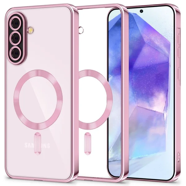 Tech-Protect MagFlex MagSafe Case for Samsung Galaxy A56 5G - Clear Pinkeng