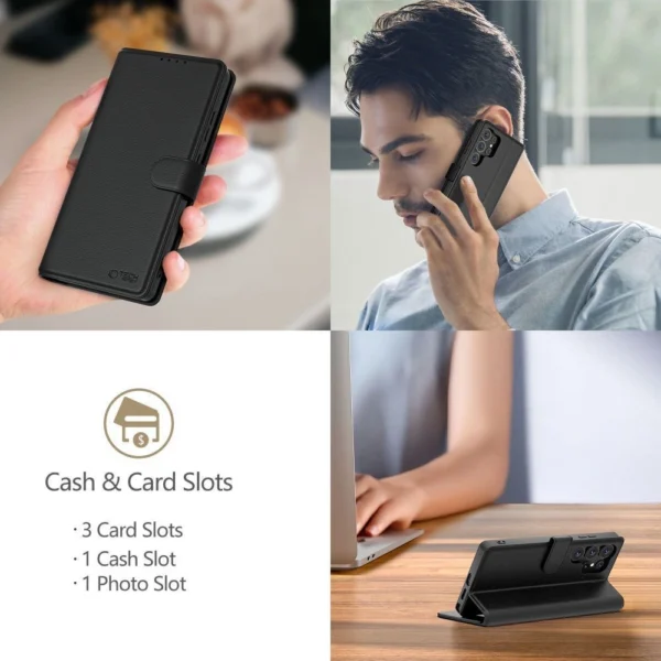 Tech-Protect Wallet Case for Nothing Phone 3A Pro - Matte Blackeng