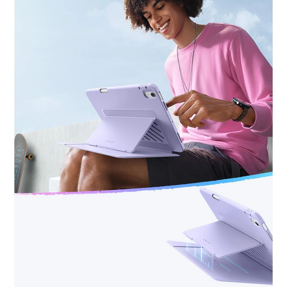 ESR Flip Hybrid Case for iPad 10.9" 2020-2022 (4th / 5th gen.) / 11" 2024-2025 (6th / 7th gen.) - Purpleeng