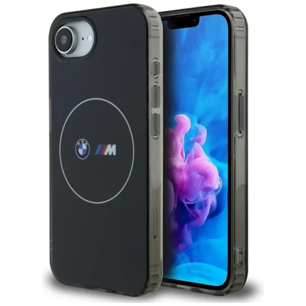 BMW IML Metal White Circle MagSafe iPhone 16e Case - Blackeng