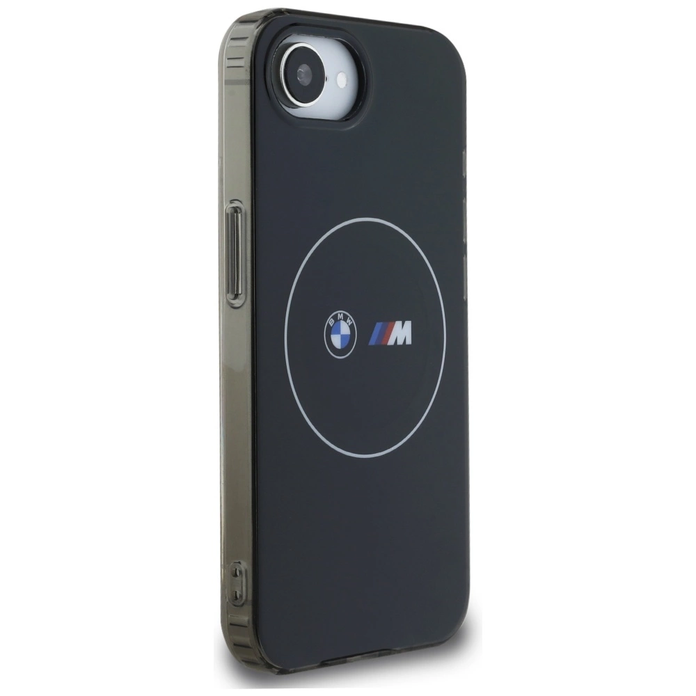 BMW IML Metal White Circle MagSafe iPhone 16e Case - Blackeng