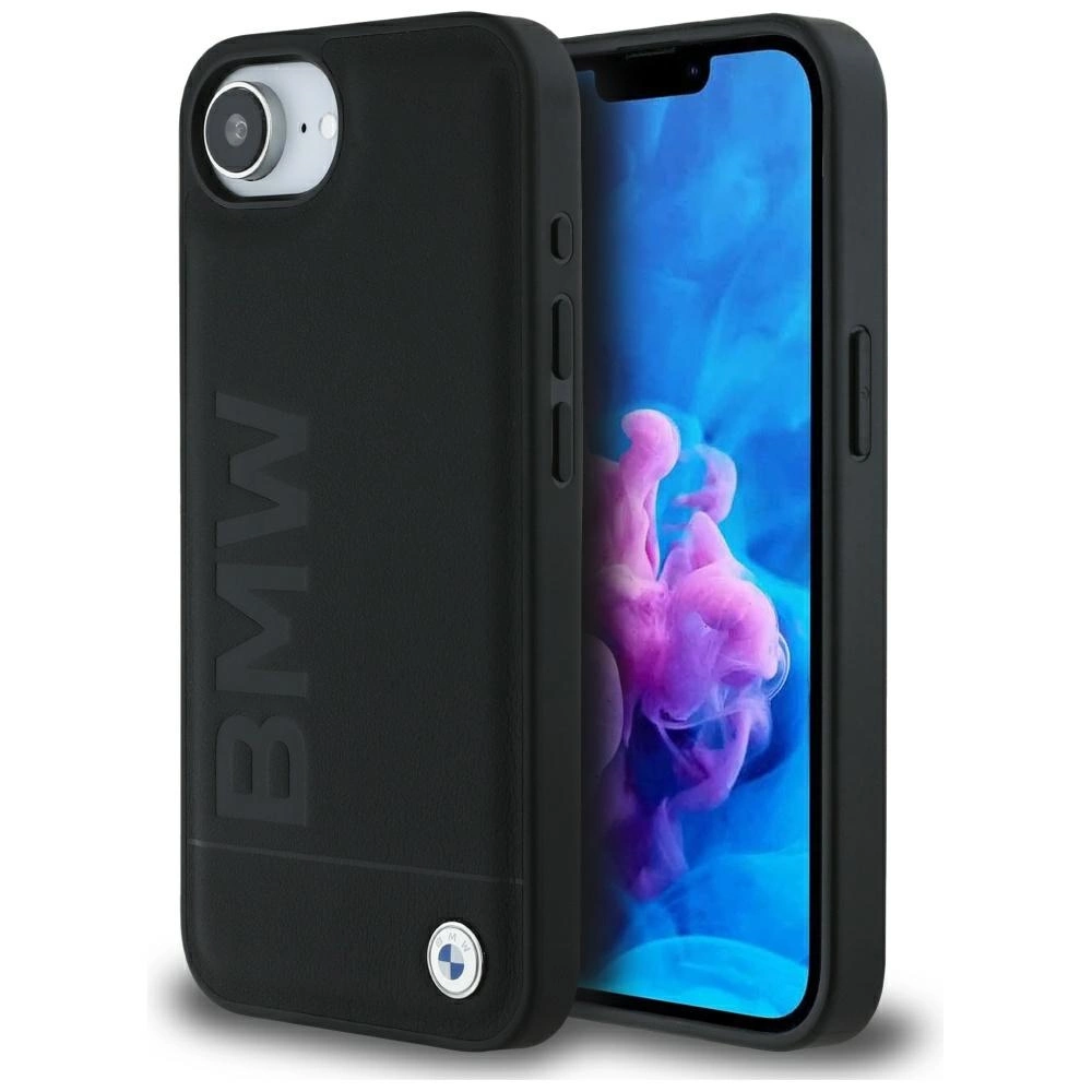 BMW Leather Hot Stamp iPhone 16e Case - Blackeng