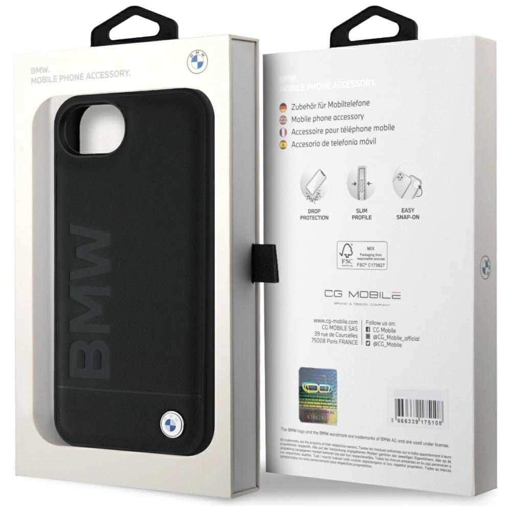BMW Leather Hot Stamp iPhone 16e Case - Blackeng
