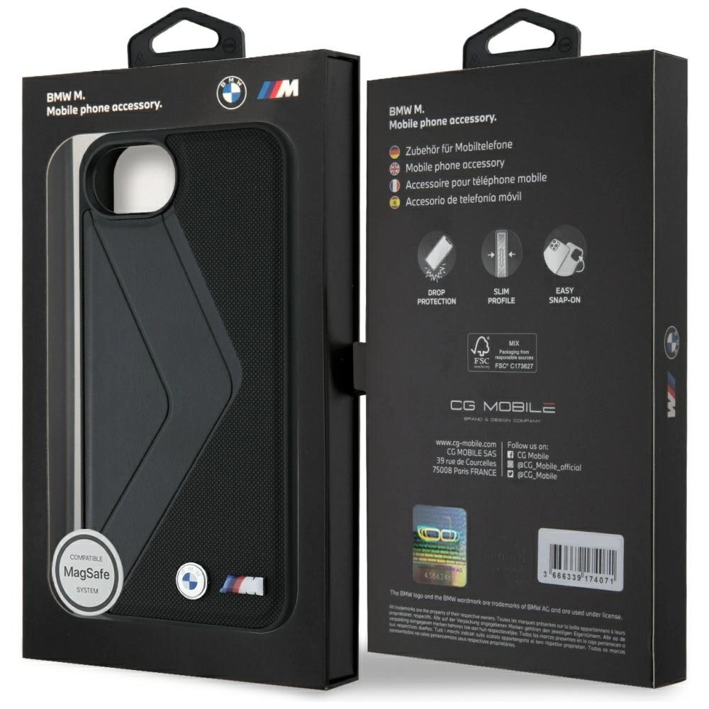 BMW Oversized Stripes MagSafe case for iPhone 16e - blackeng