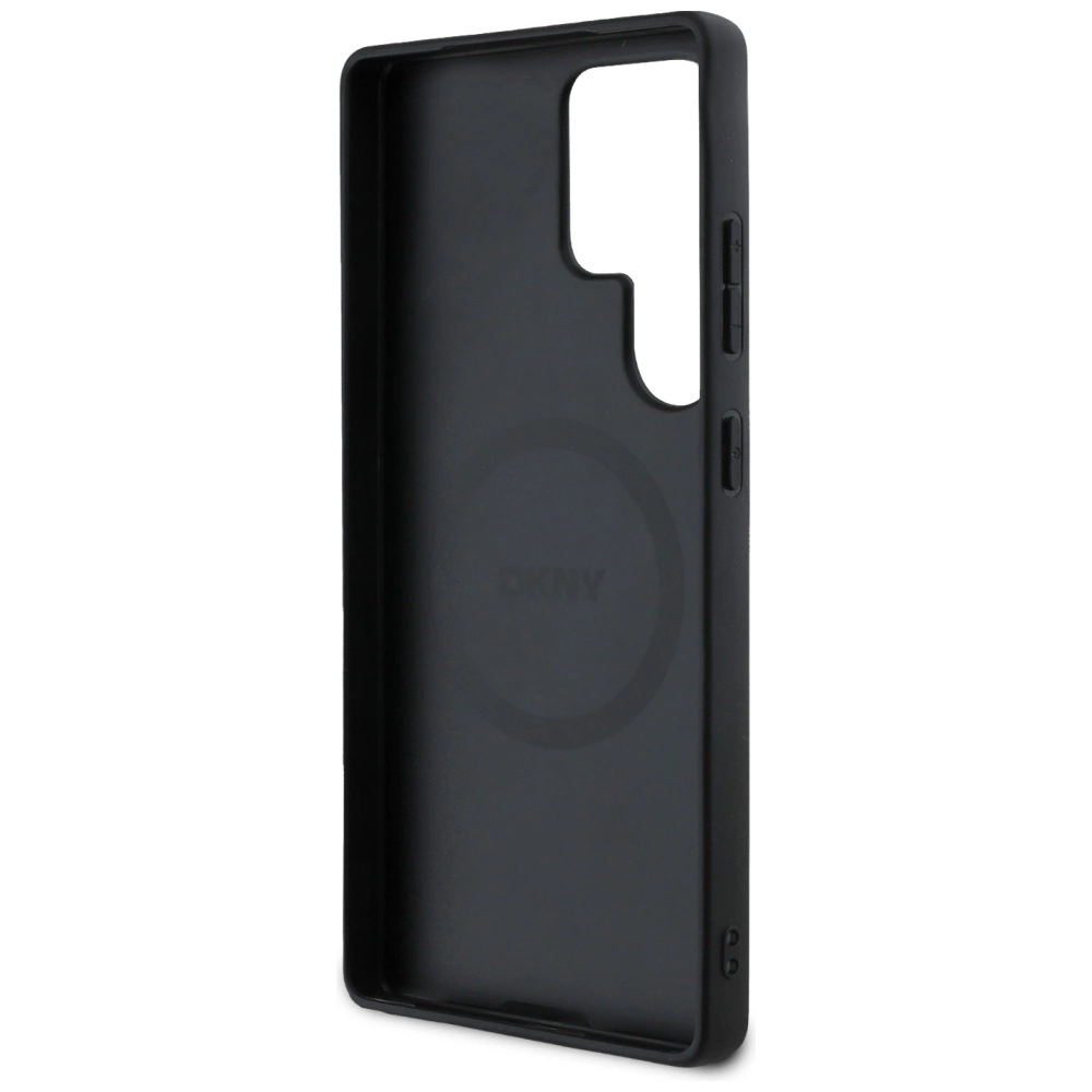 DKNY Leather Checkered Pattern MagSafe Case for Samsung Galaxy S25 Ultra - Grayeng