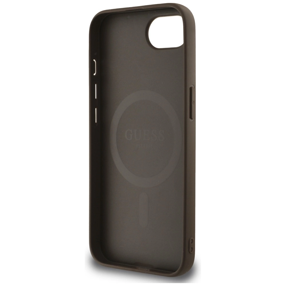 Guess 4G Flowers Print MagSafe case for iPhone 16e - browneng