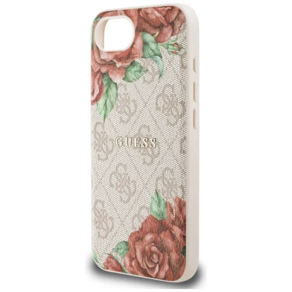 Guess 4G Flowers Print MagSafe iPhone 16e Case - Pinkeng