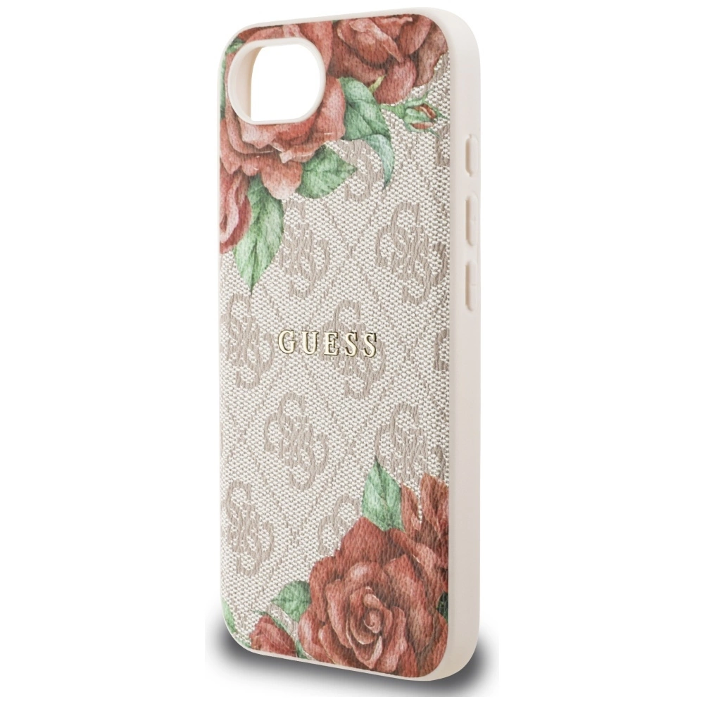 Guess 4G Flowers Print MagSafe iPhone 16e Case - Pinkeng