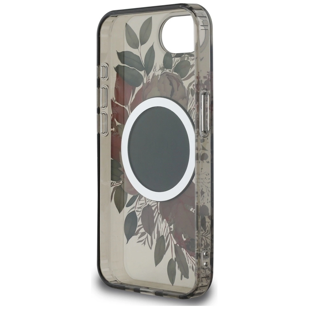 Guess IML Flowers MagSafe iPhone 16e Case - Blackeng