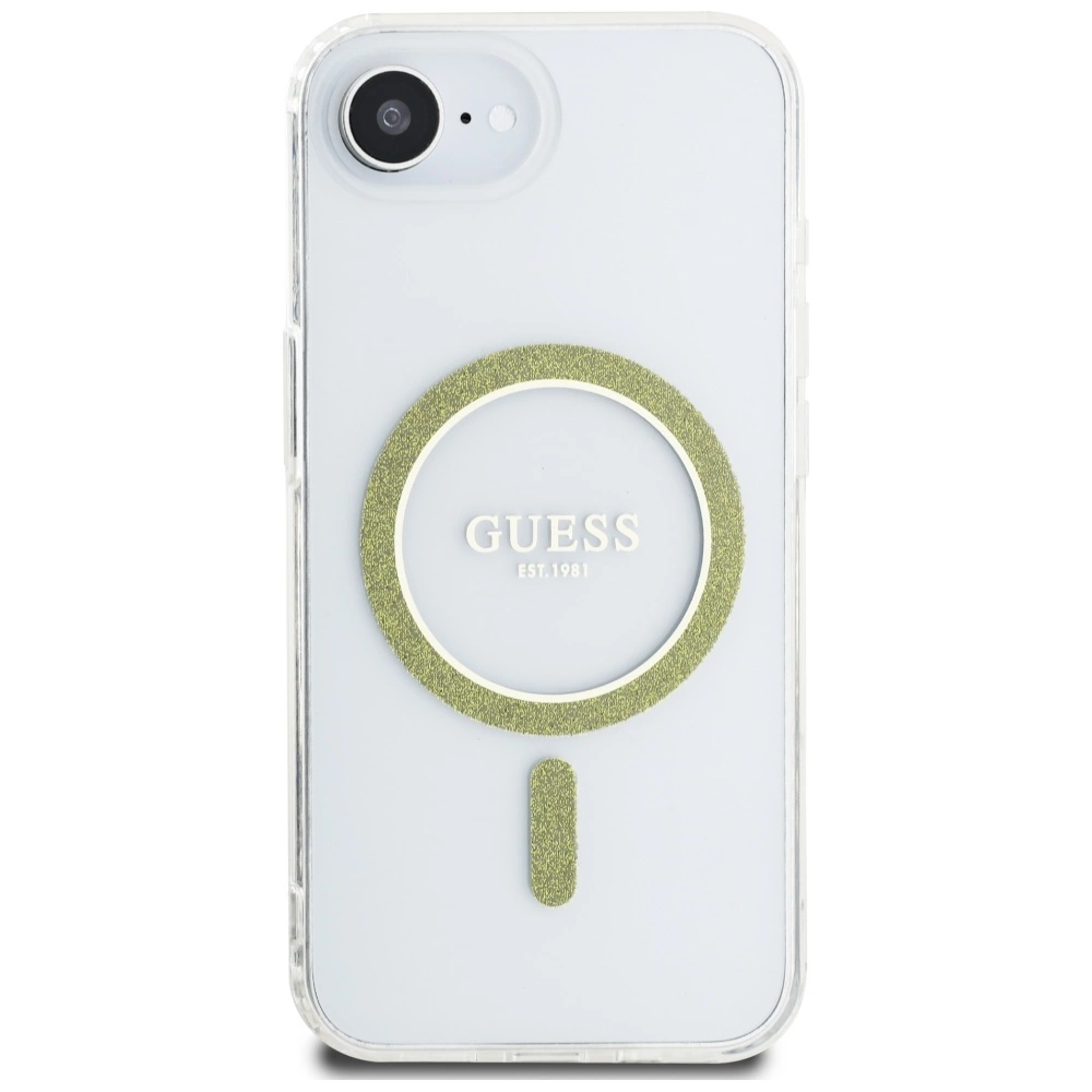 Guess IML Glitter Circle MagSafe iPhone 16e Case - Cleareng