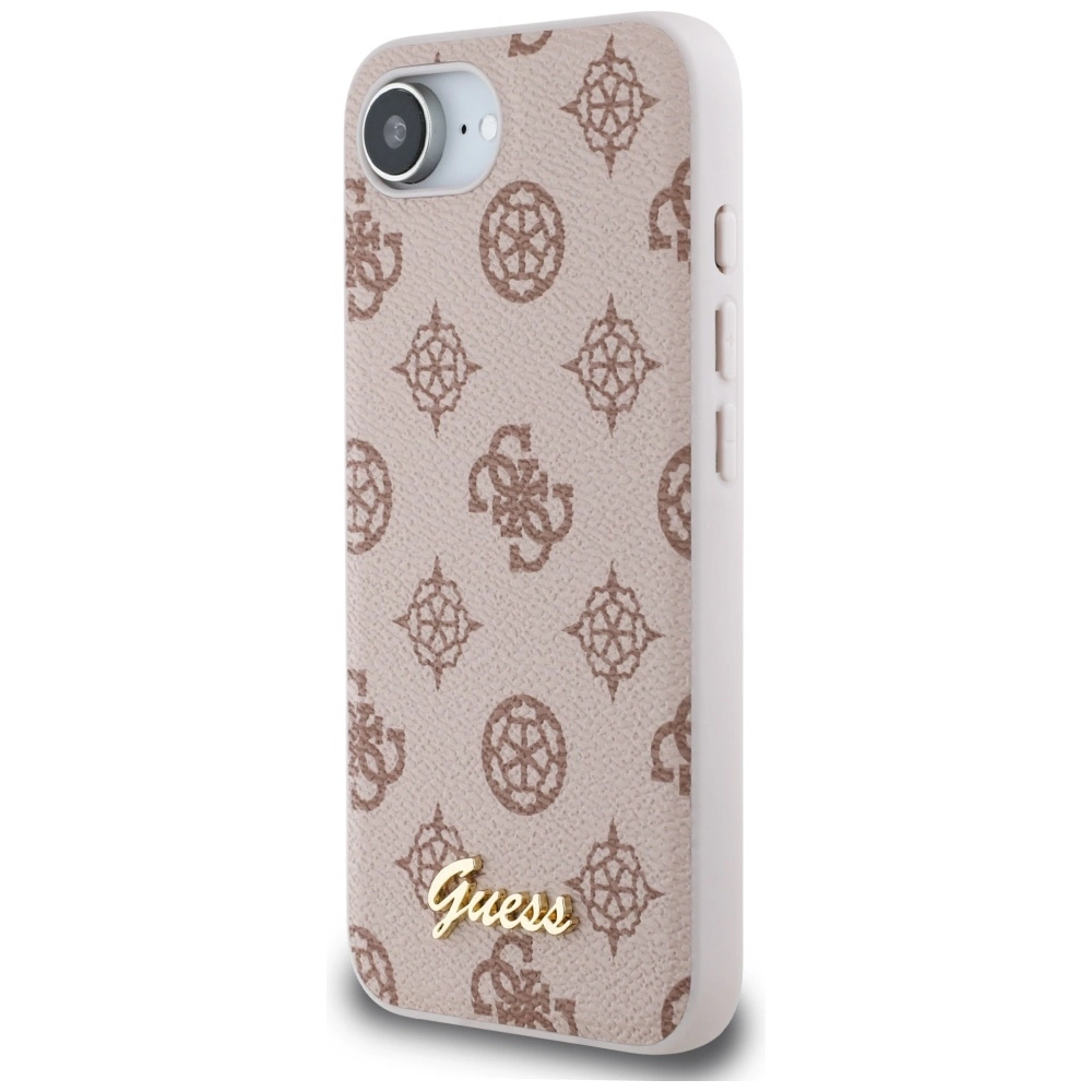 Guess Peony Script Logo MagSafe iPhone 16e Case - Browneng