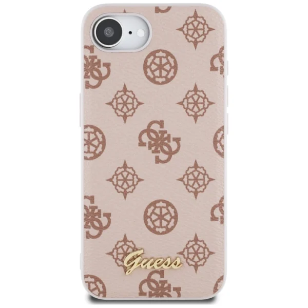 Guess Peony Script Logo MagSafe iPhone 16e Case - Browneng