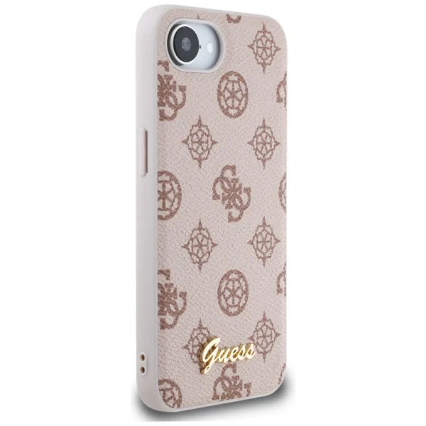 Guess Peony Script Logo MagSafe iPhone 16e Case - Browneng