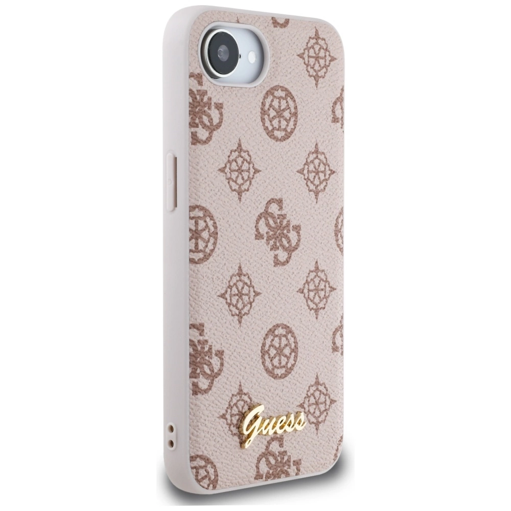 Guess Peony Script Logo MagSafe iPhone 16e Case - Browneng