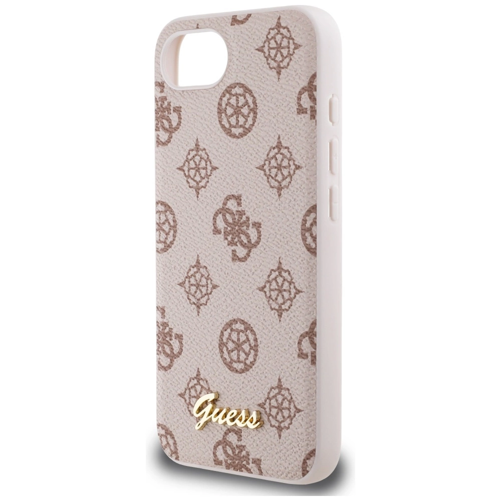 Guess Peony Script Logo MagSafe iPhone 16e Case - Browneng