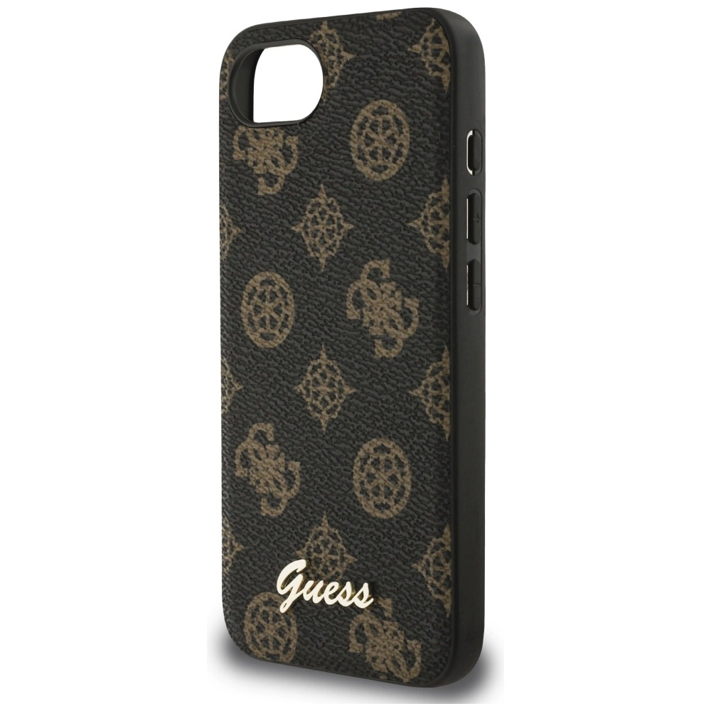 Guess Peony Script Logo MagSafe iPhone 16e Case Blackeng