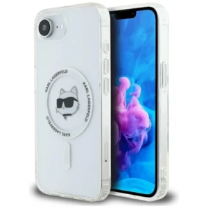 Karl Lagerfeld IML Metal Choupette Head MagSafe iPhone 16e Case - Whiteeng