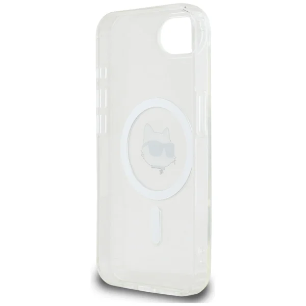 Karl Lagerfeld IML Metal Choupette Head MagSafe iPhone 16e Case - Whiteeng