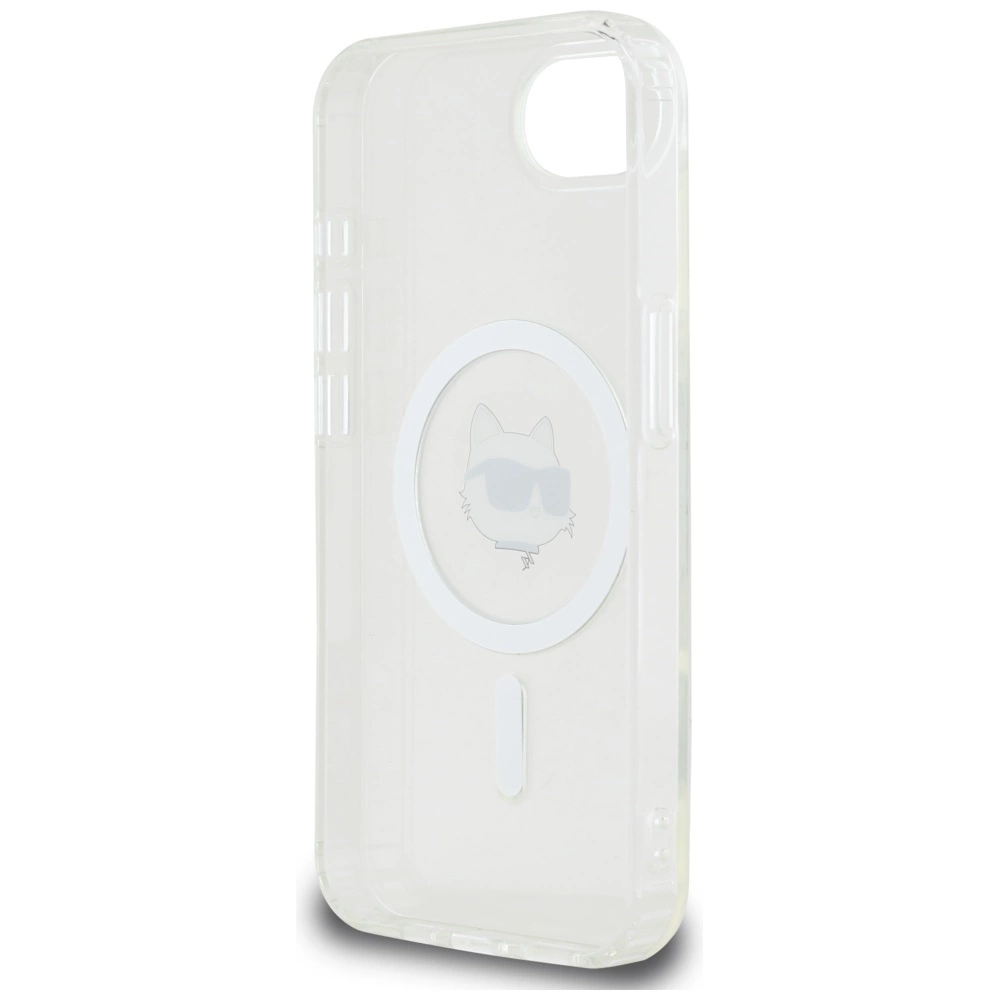 Karl Lagerfeld IML Metal Choupette Head MagSafe iPhone 16e Case - Whiteeng