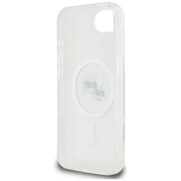 Karl Lagerfeld IML Metal Karl & Choupette Heads MagSafe iPhone 16e Case - Whiteeng