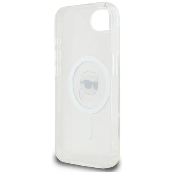 Karl Lagerfeld IML Metal Karl Head MagSafe Case for iPhone 16e Whiteeng