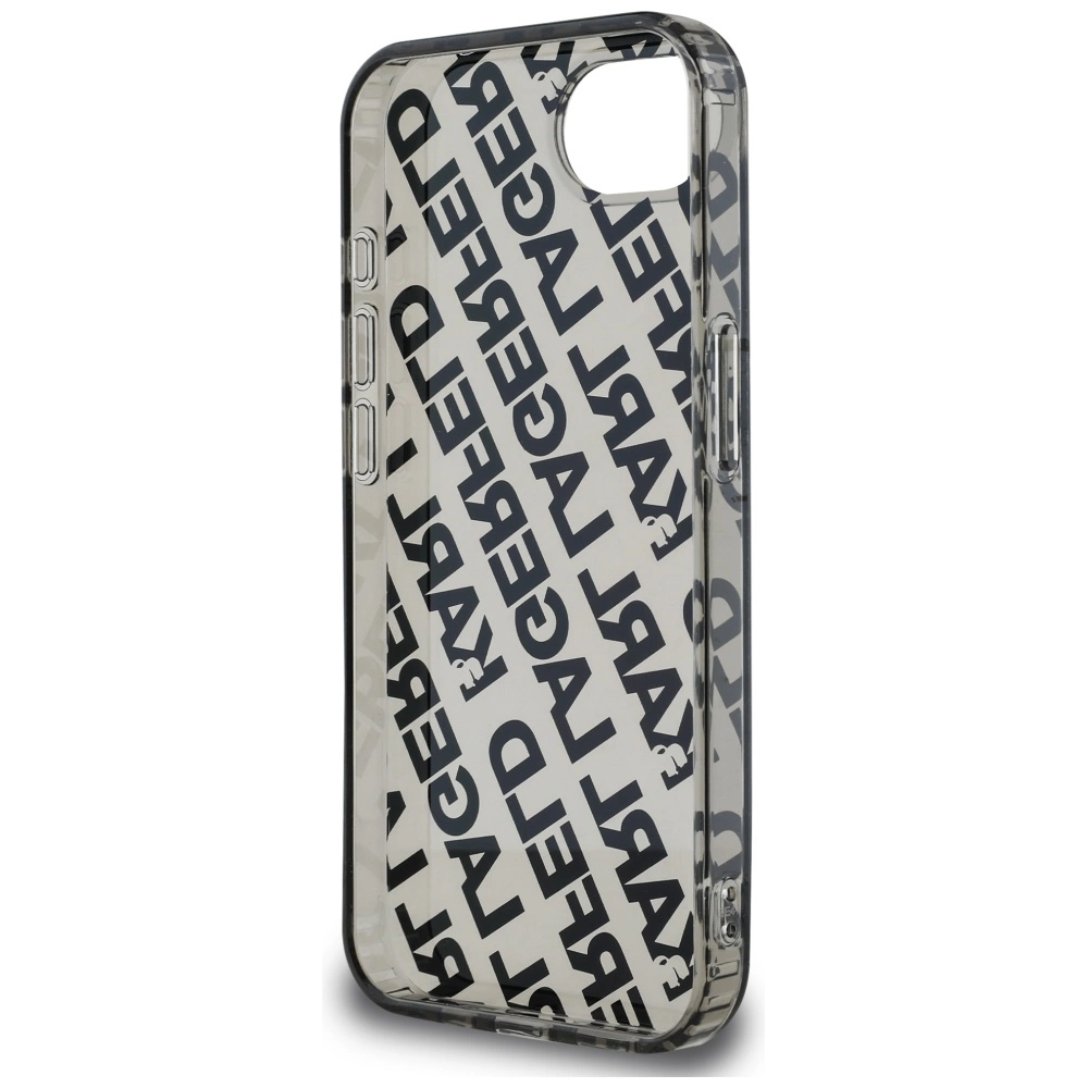 Karl Lagerfeld IML Repeat Logo case for iPhone 16e - silvereng