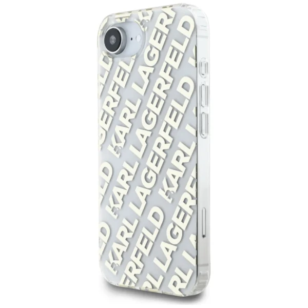 Karl Lagerfeld IML Repeat Logo iPhone 16e Case - Goldeng