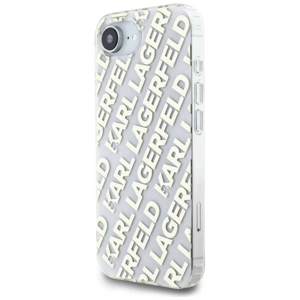 Karl Lagerfeld IML Repeat Logo iPhone 16e Case - Goldeng
