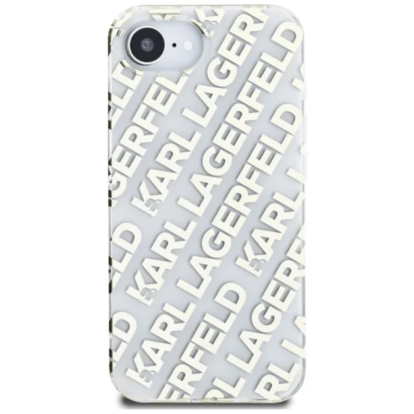 Karl Lagerfeld IML Repeat Logo iPhone 16e Case - Goldeng
