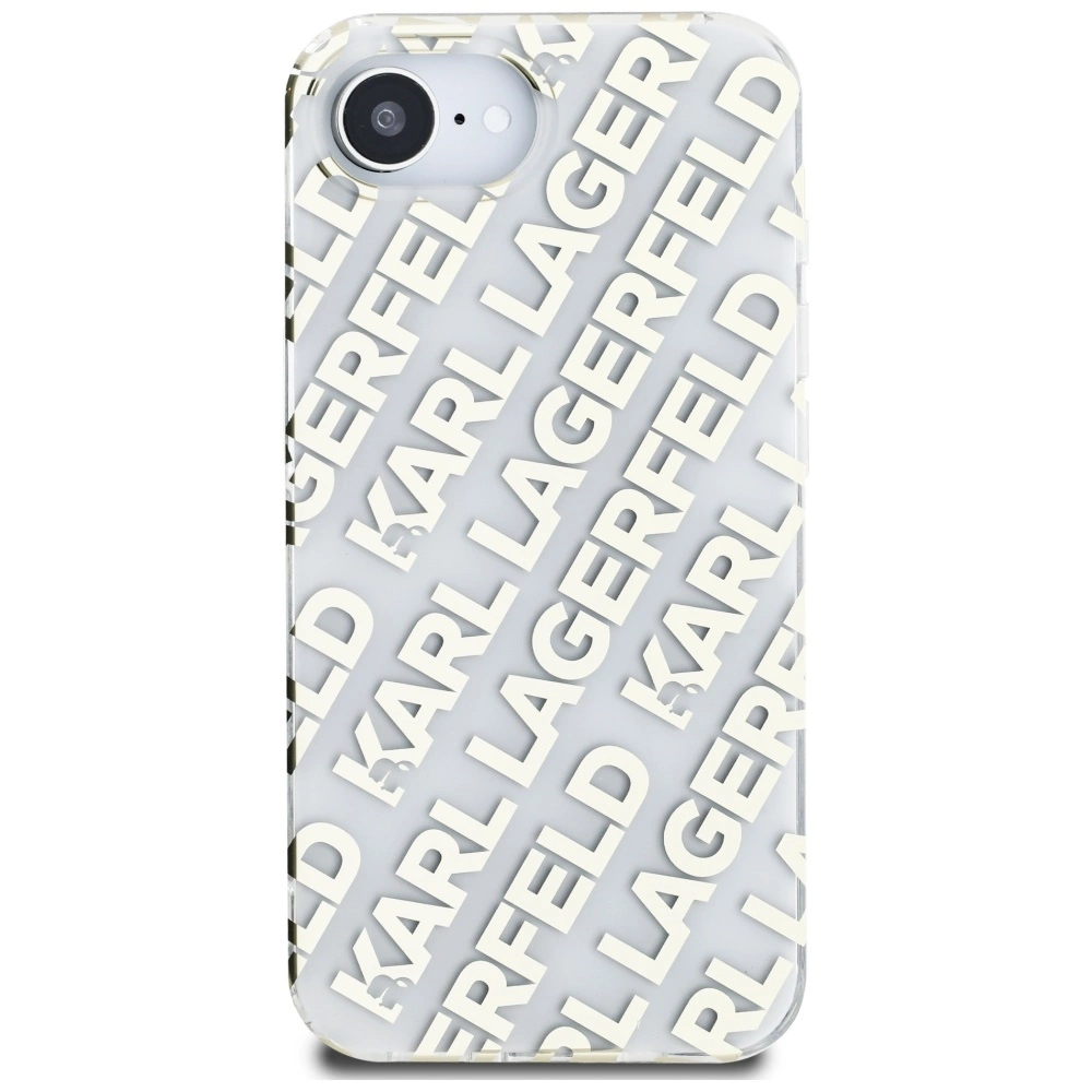 Karl Lagerfeld IML Repeat Logo iPhone 16e Case - Goldeng