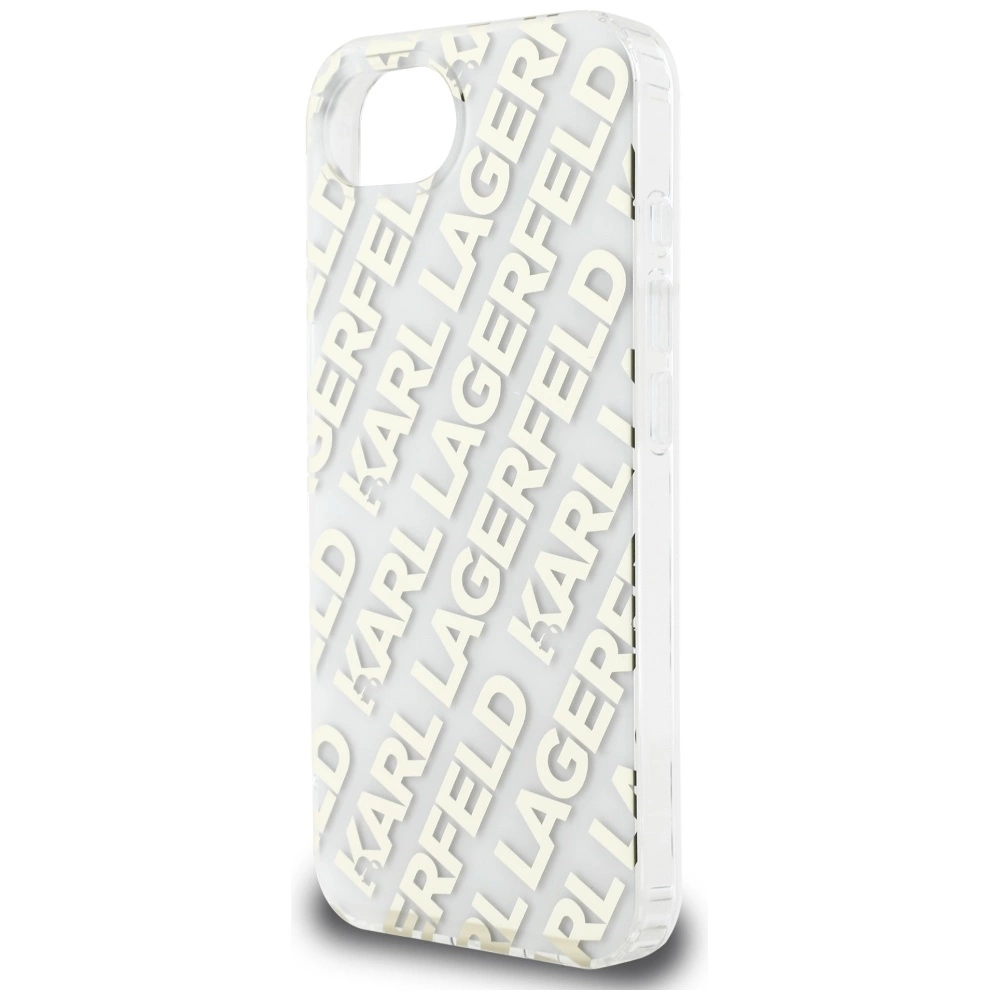 Karl Lagerfeld IML Repeat Logo iPhone 16e Case - Goldeng