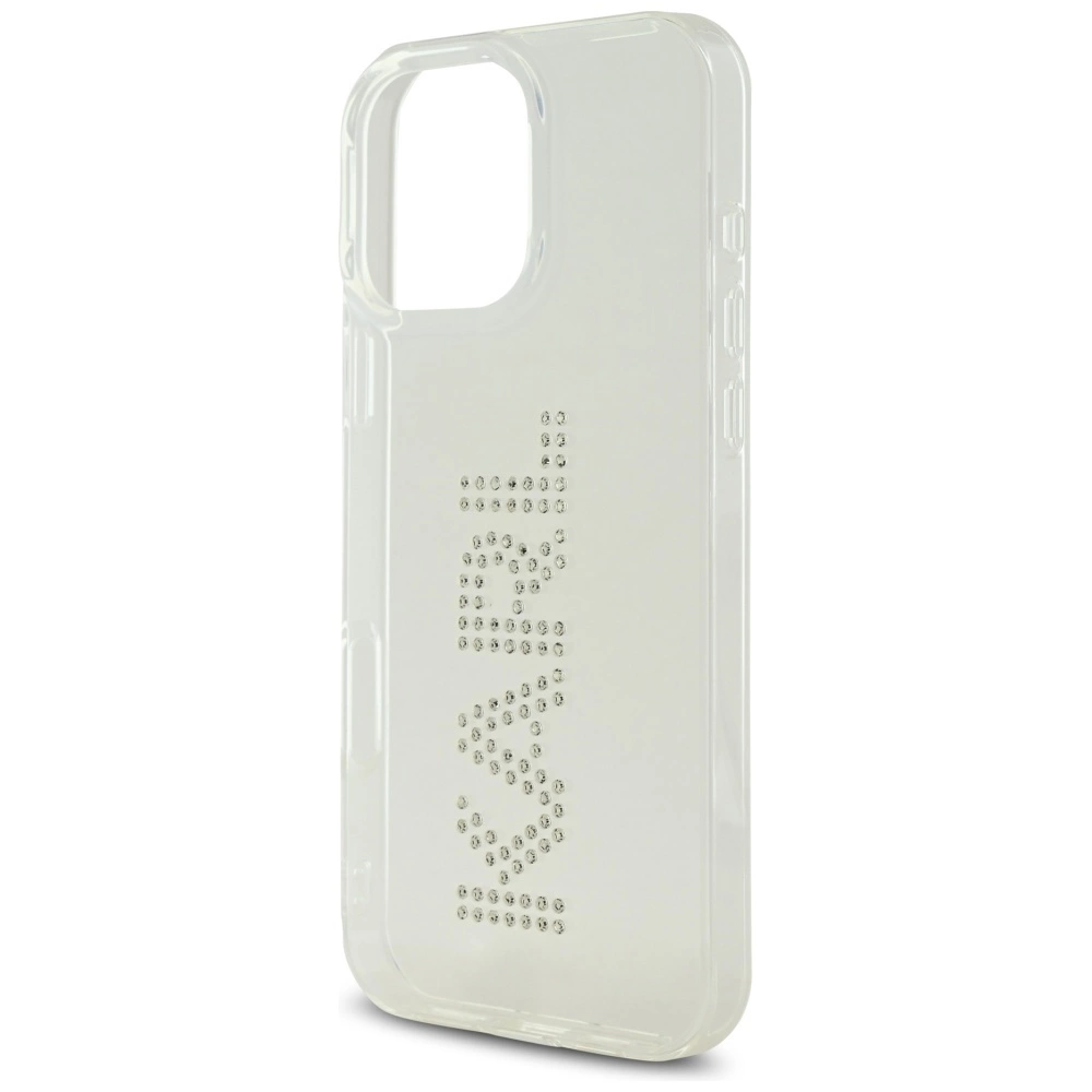 Karl Lagerfeld IML Rhinestones Logo iPhone 16 Pro Case - Cleareng