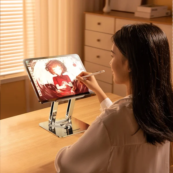 Laptop stand Wozinsky WRS-CPY84SS aluminum + Free! smartphone stand - silvereng