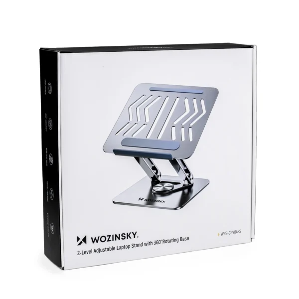 Laptop stand Wozinsky WRS-CPY84SS aluminum + Free! smartphone stand - silvereng