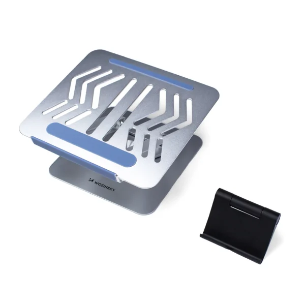 Laptop stand Wozinsky WRS-CPY84SS aluminum + Free! smartphone stand - silvereng