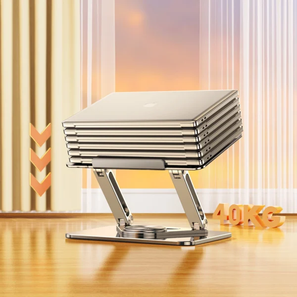 Laptop stand Wozinsky WRS-CPY84SS aluminum + Free! smartphone stand - silvereng
