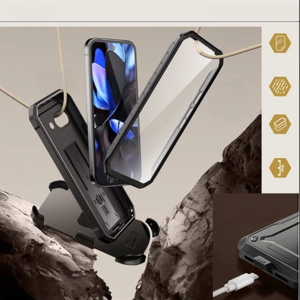 Supcase Unicorn Beetle Pro Case for Google Pixel 9A - Blackeng